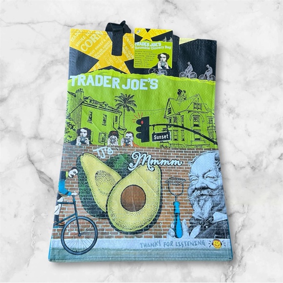 Handbags - Trader Joes Southern California Avocado Reusable Shopping Tote Bag 15x11”